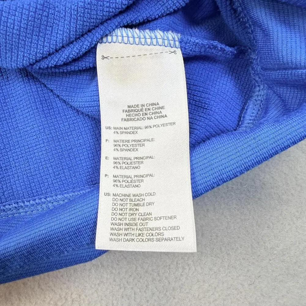 Adidas Golf Pullover Mens XL Blue Quarter Zip Riverglen Logo Performance Top